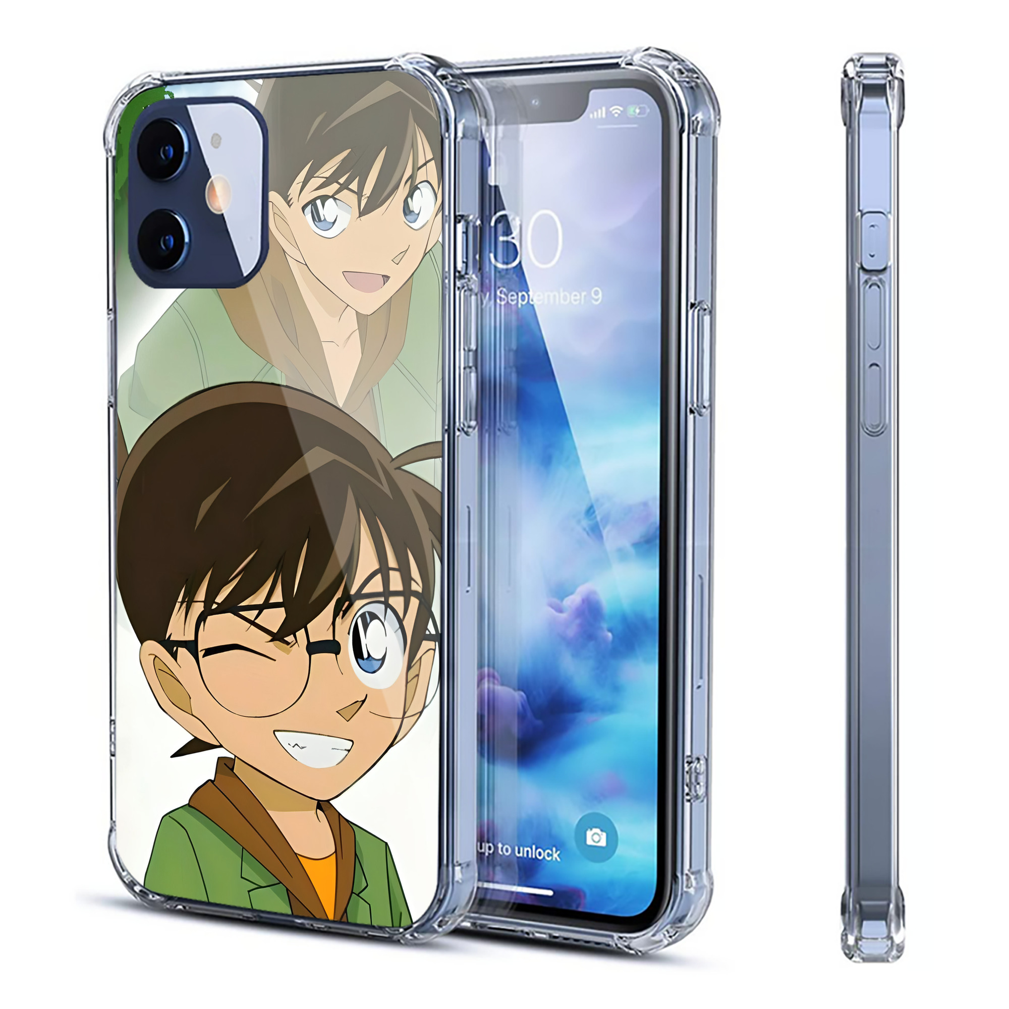 （画像用） 名探偵コナン Detective Conan 【iPhone 12シリーズ対応】透明スマホケース（クリアソフトケース）